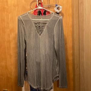 American Eagle Outfitters gray soft top